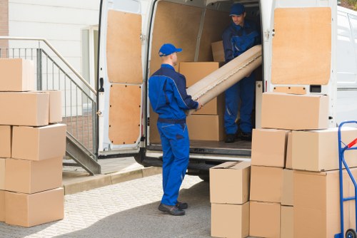 Commercial moving team handling office relocation in Clapham