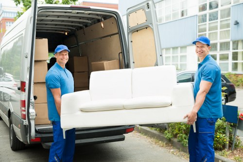 Specialist piano removal team handling a piano move in Clapham