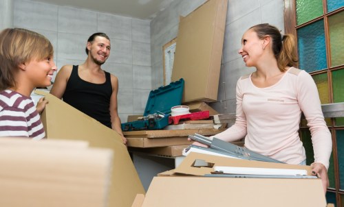 Packing boxes and moving supplies for a home move in Clapham