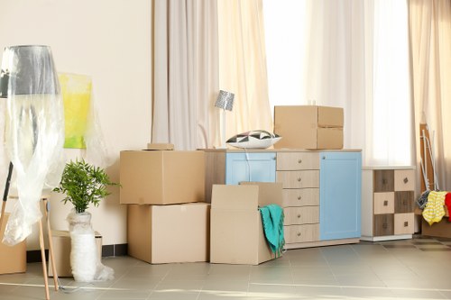 Removal team preparing a Clapham home move on a residential street