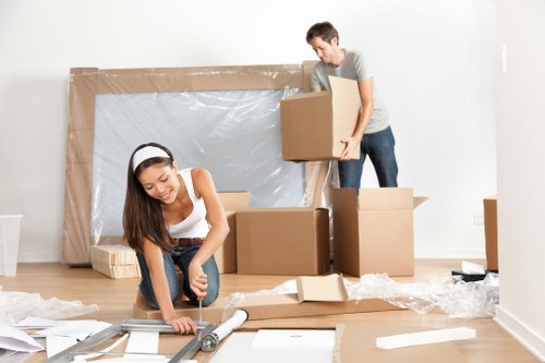 Local removals team preparing a move in Clapham near residential properties