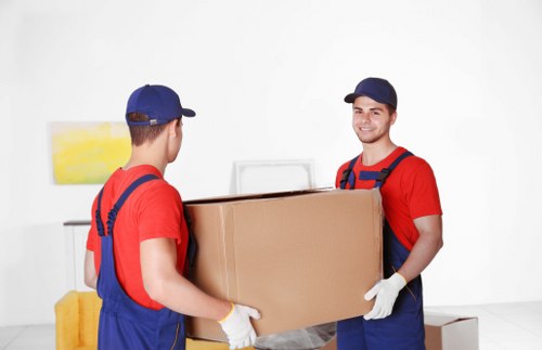 Removal team helping with a Clapham home move