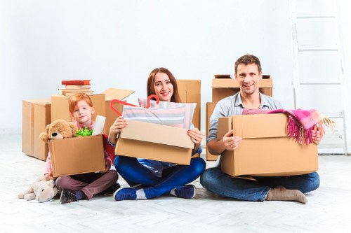 House removal team preparing a Clapham property move