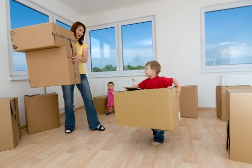 Loading household items for a move near Clapham Common