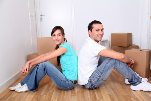 Local removals vehicle ready for a flat move near Clapham Common