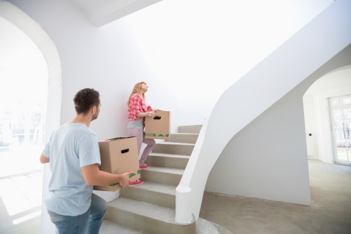 Organised moving boxes and essentials ready for a smooth relocation in Clapham