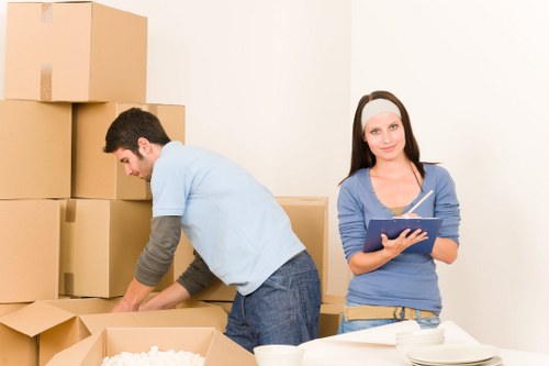 Clapham residents arranging space for household belongings