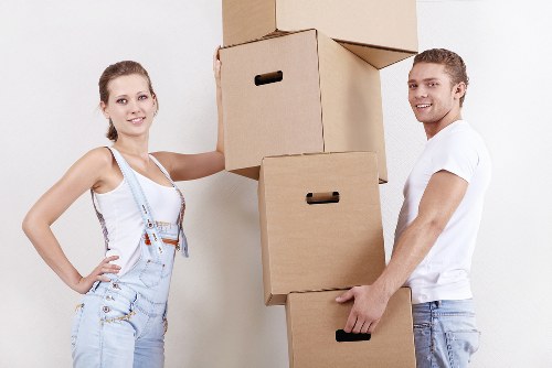 Van loading furniture and boxes for a Clapham move