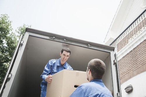 Local packing service materials arranged for a house or office move