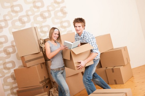 Packing and dismantling furniture before a move in Clapham