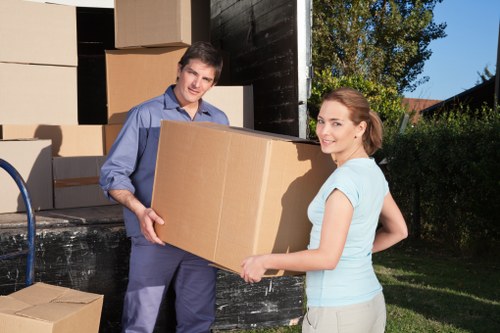 Careful handling of office equipment during a South London move
