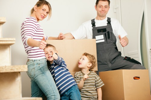 Packing and loading items into a removal van for a flat move in Clapham
